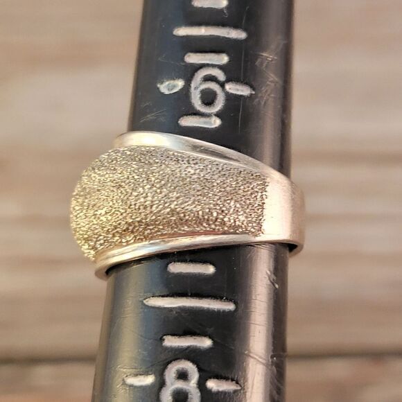 Stardust CZ Domed Sterling Silver Ring - Picture 9 of 10